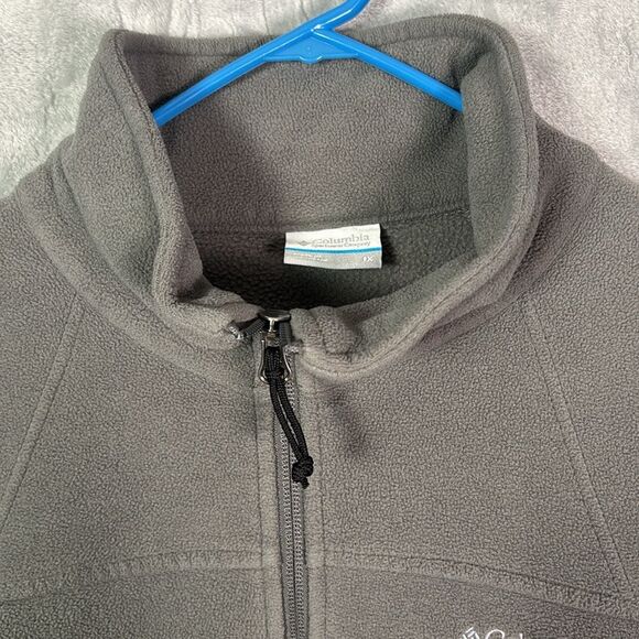 Columbia Gray Full Zip Soft Warm Fleece Zippered Pockets Size 1X - Picture 2 of 8
